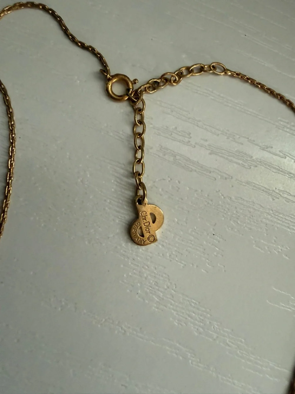 Christian Dior Gold Tone Pendant Necklace - Vintage - Picture 3 of 5